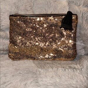 ipsy Gold Sequin Wristlet